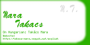mara takacs business card