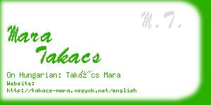 mara takacs business card